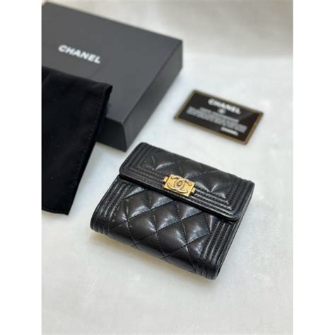 boy chanel 小型 口蓋 皮 夾
